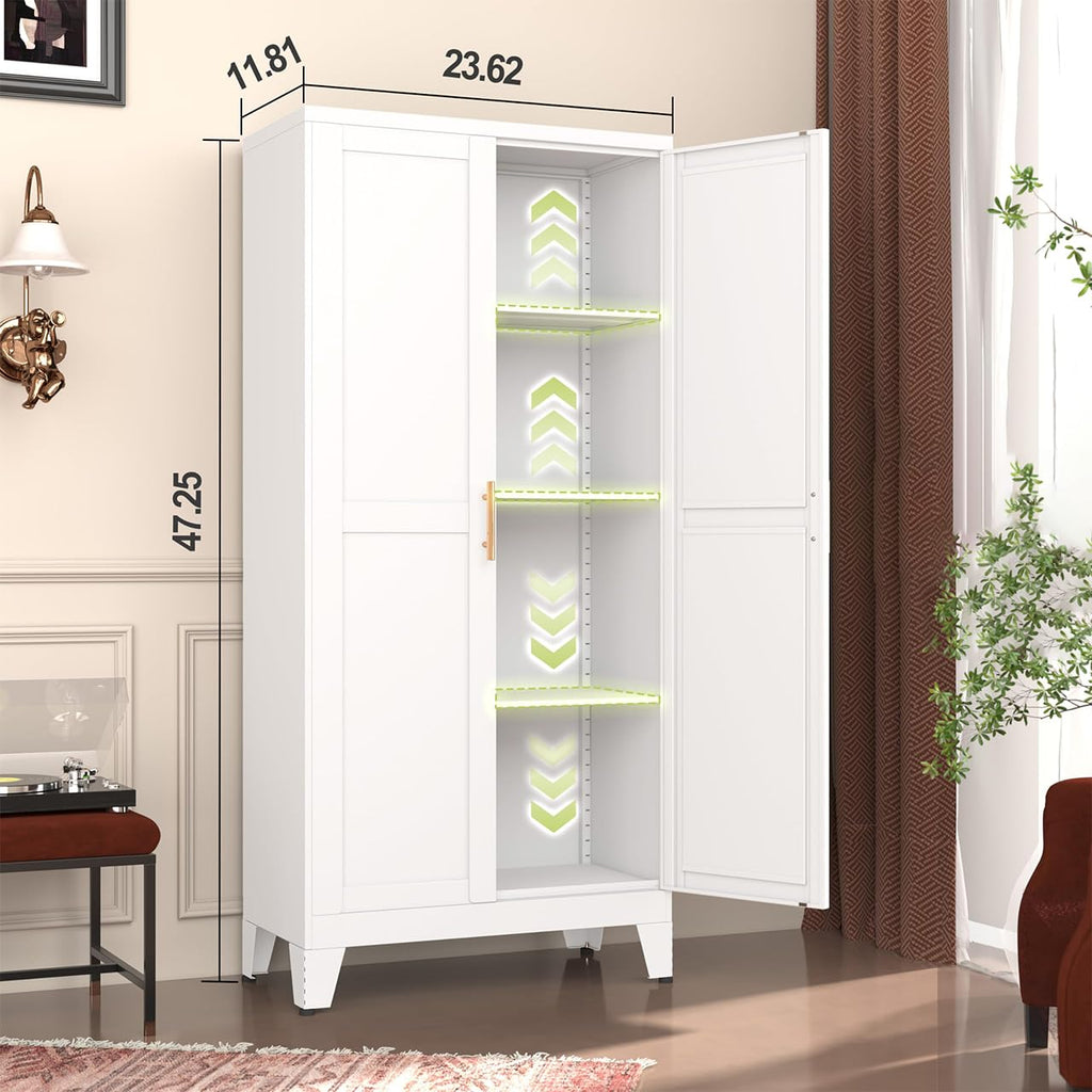 Metal Pantry Cabinet with 2 Door P6036