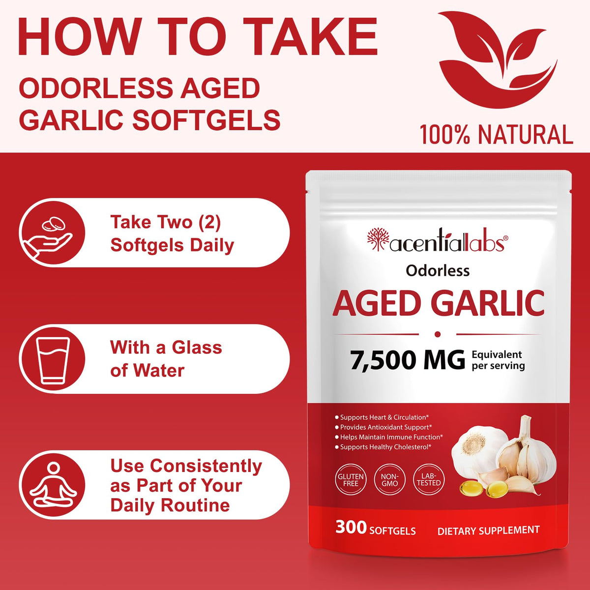 500mg Odorless Garlic Softgels L6201