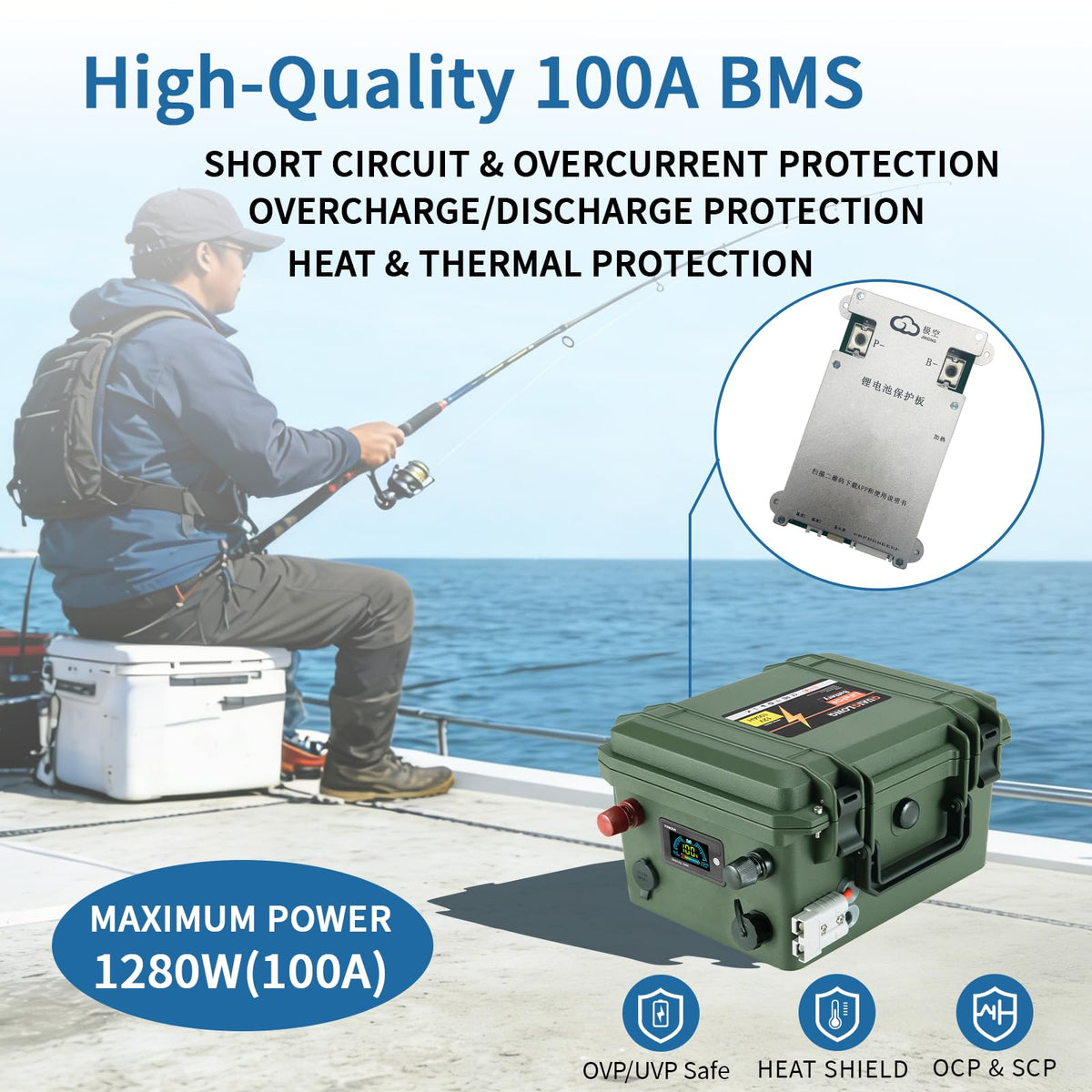 12V 100Ah LiFePO4 Deep Cycle Battery S52729