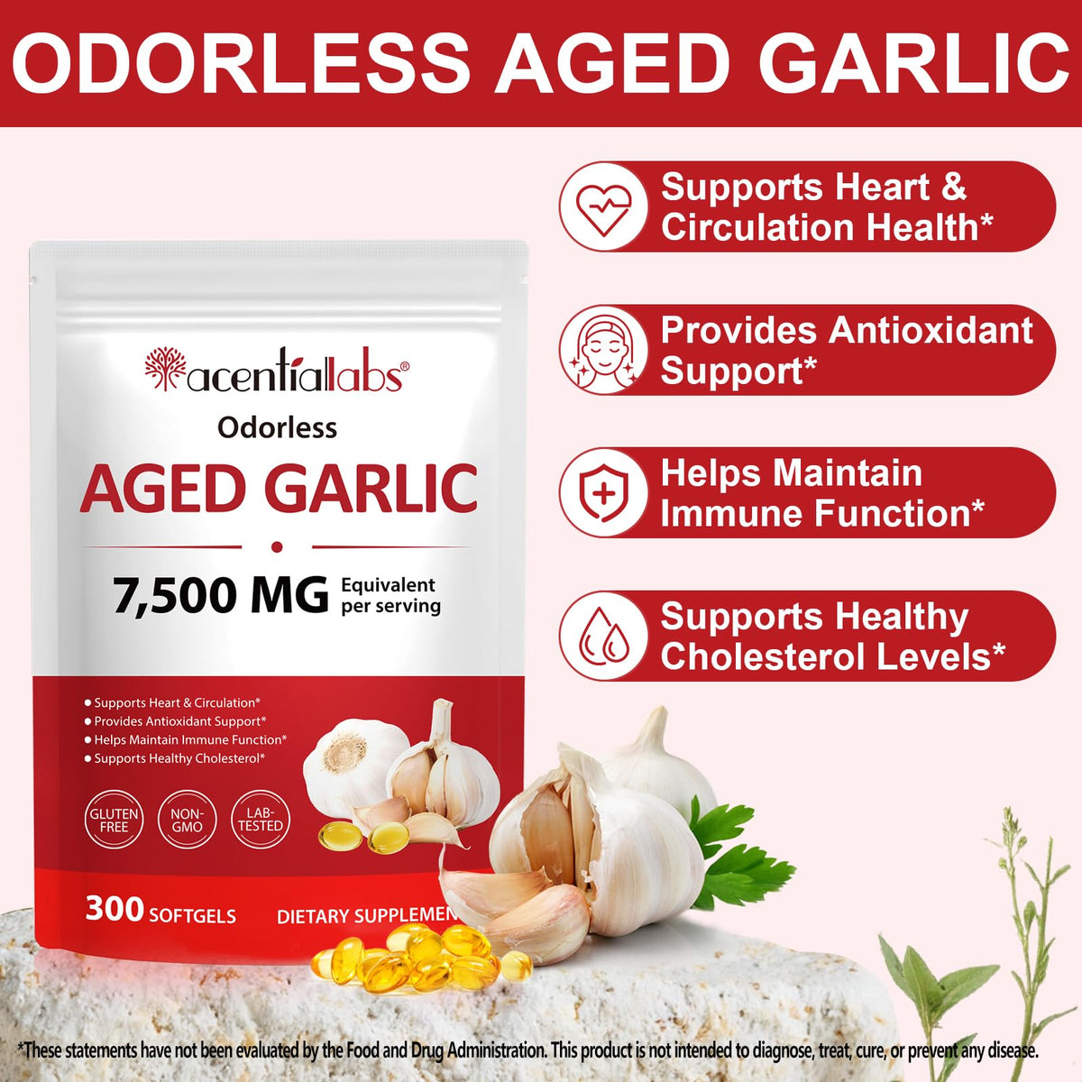 500mg Odorless Garlic Softgels L6201