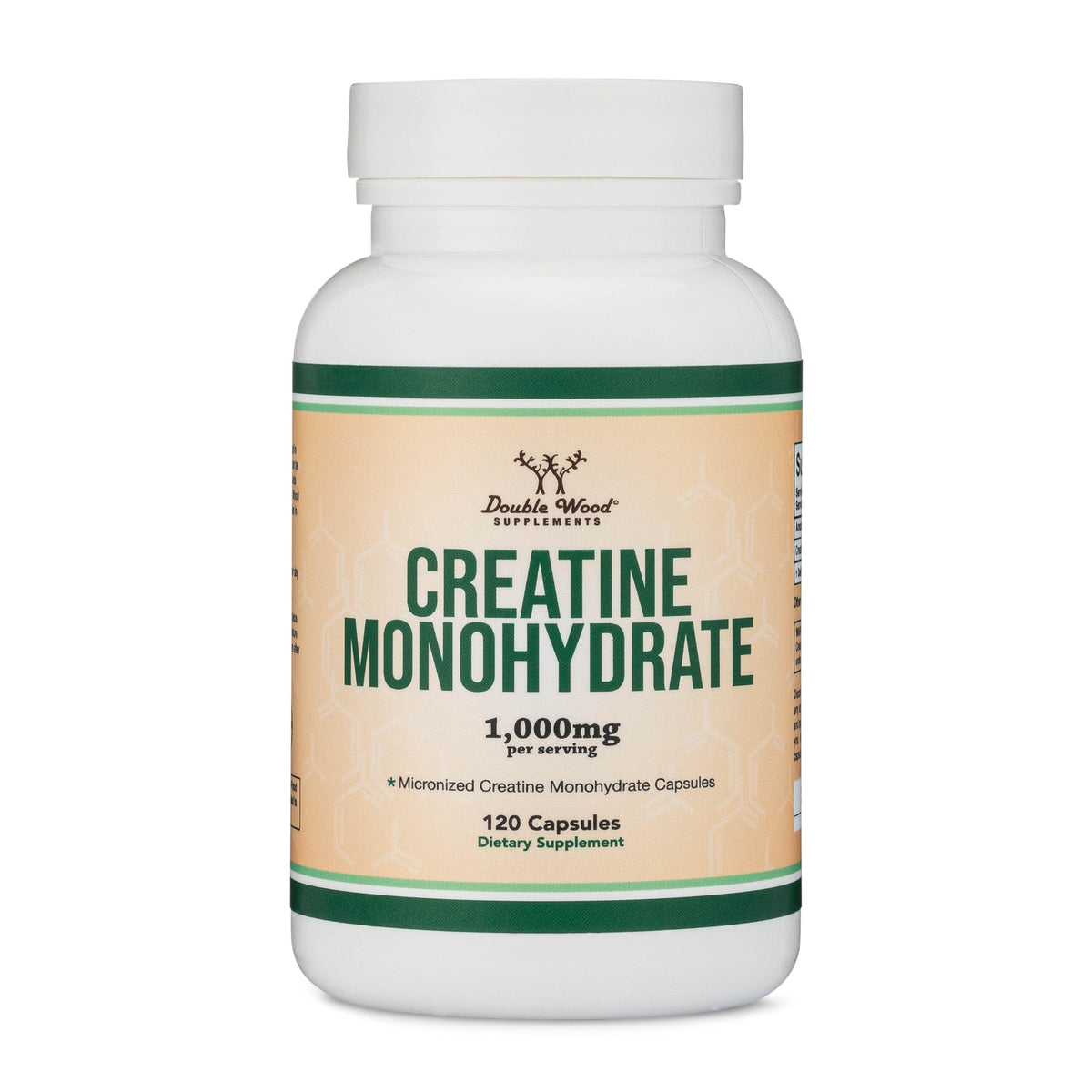 Creatine Monohydrate Capsules 1,000mg Vegan 120 Capsules J39222
