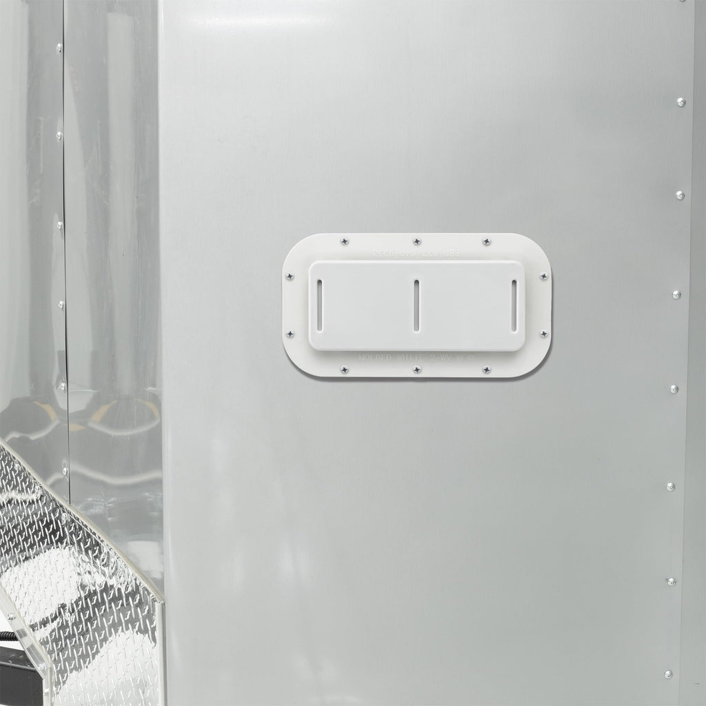 Two Way Plastic Vent with Trim Ring and Built-in Screen, 2 Pack, White B761054
