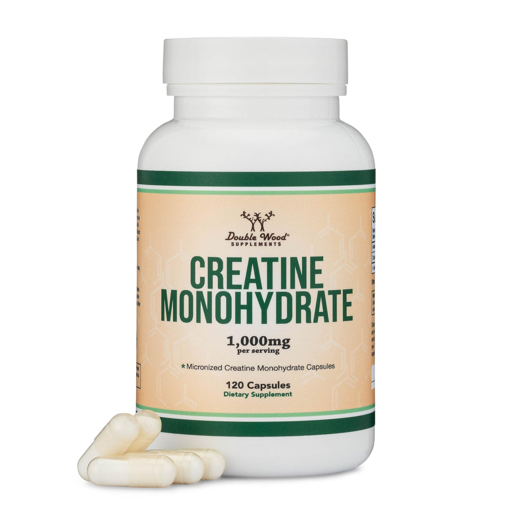Creatine Monohydrate Capsules 1,000mg Vegan 120 Capsules J39222