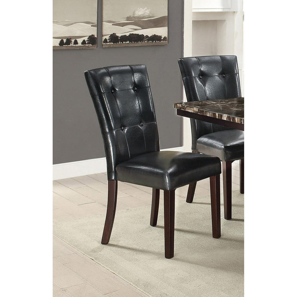 Black Faux Leather Dining Chairs Set of 2 X594787