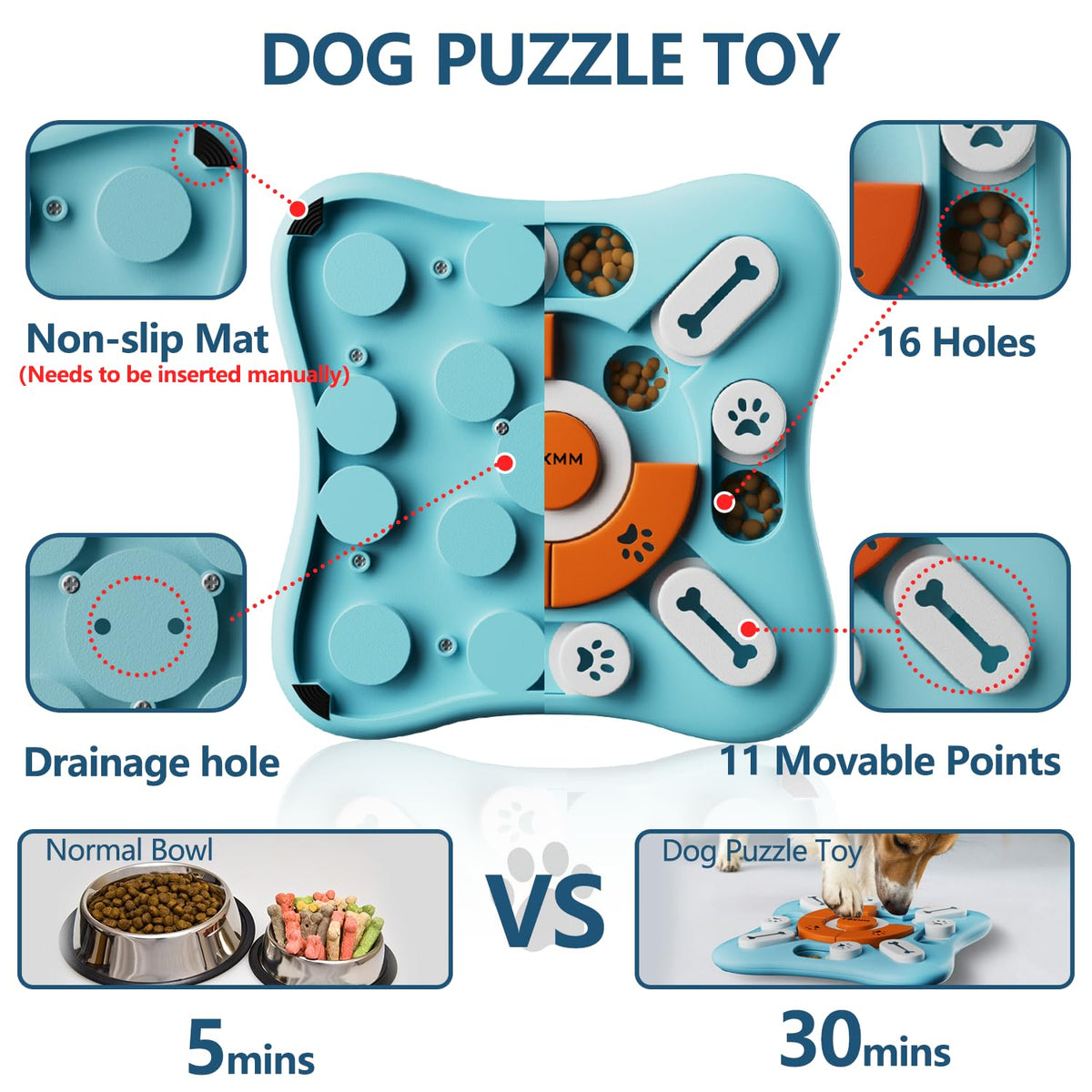 Interactive Dog Treat Puzzle Toys O473675