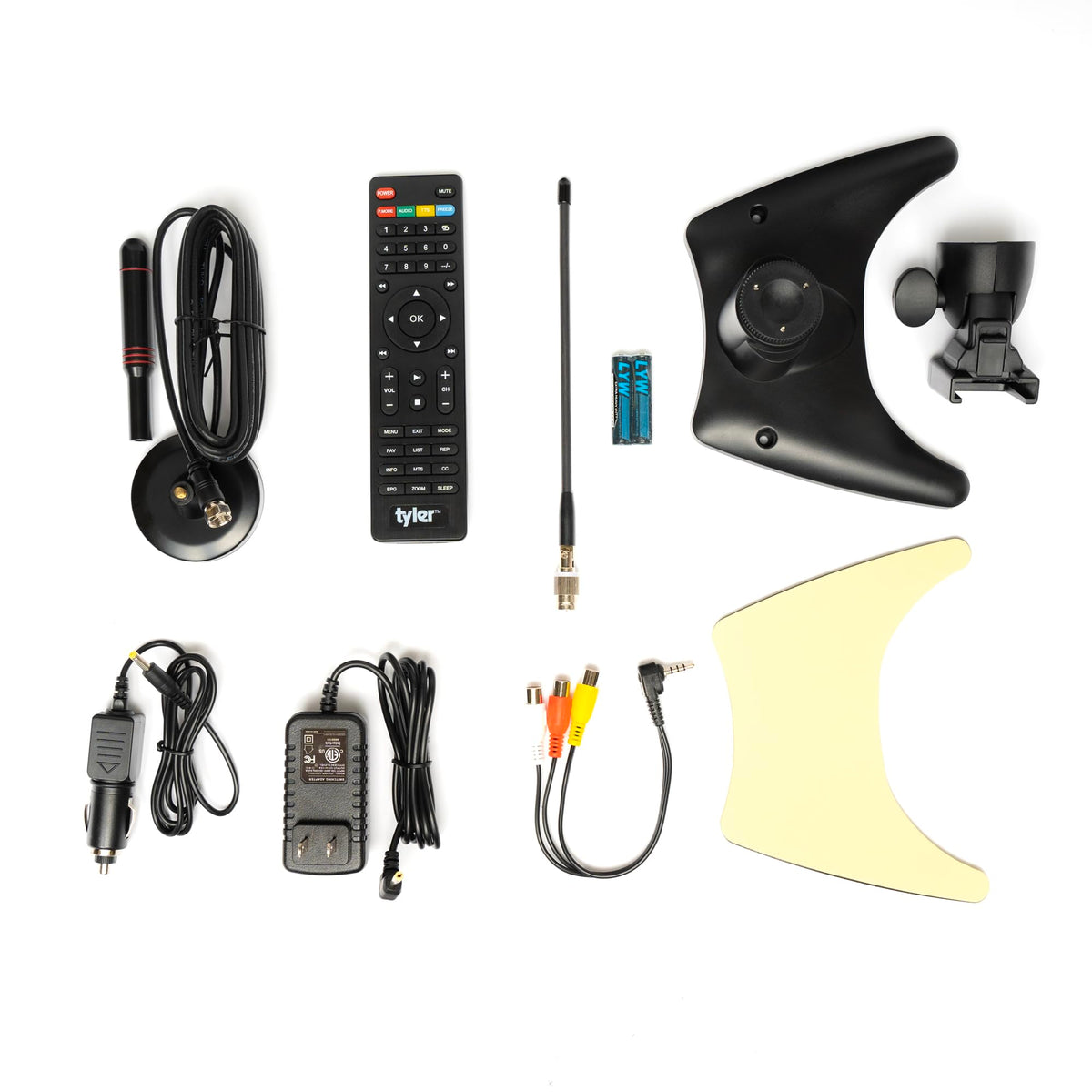 14” Portable LCD TV Monitor 1080P Rechargeable Battery Operated with Remote Control B6782