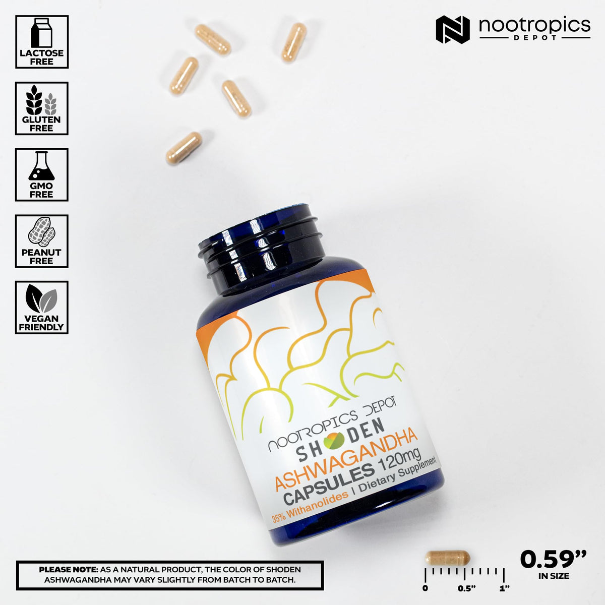 Ashwagandha Extract Capsules 120mg 30 Count Q971