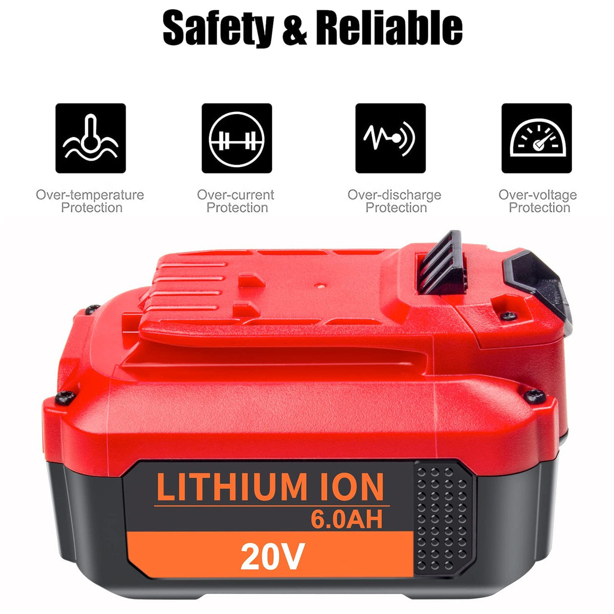 20V 6000mAh Replacement Battery 2 Packs O2842