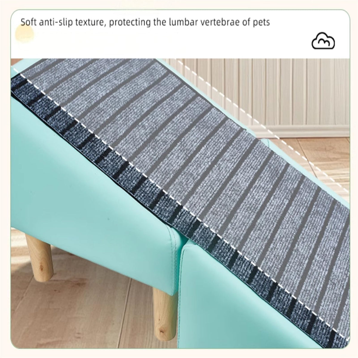 Foldable Pet Dog Ramp with Non-Slip Mat Y591