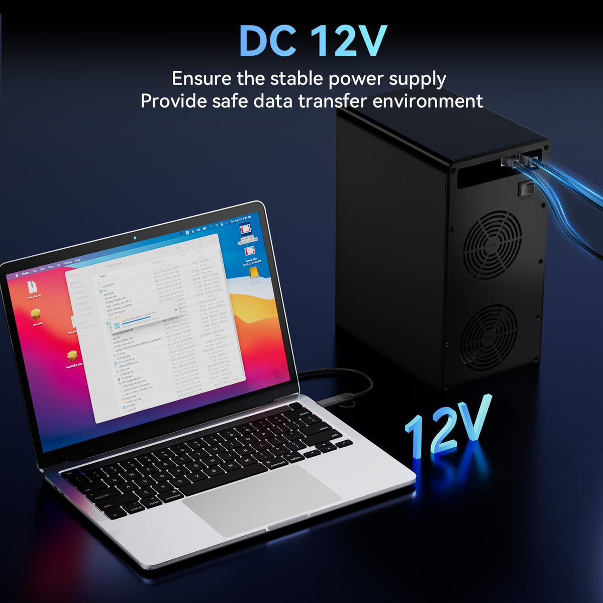 Aluminum 8 Bay Hard Drive Enclosure with Cooling Fan T86096