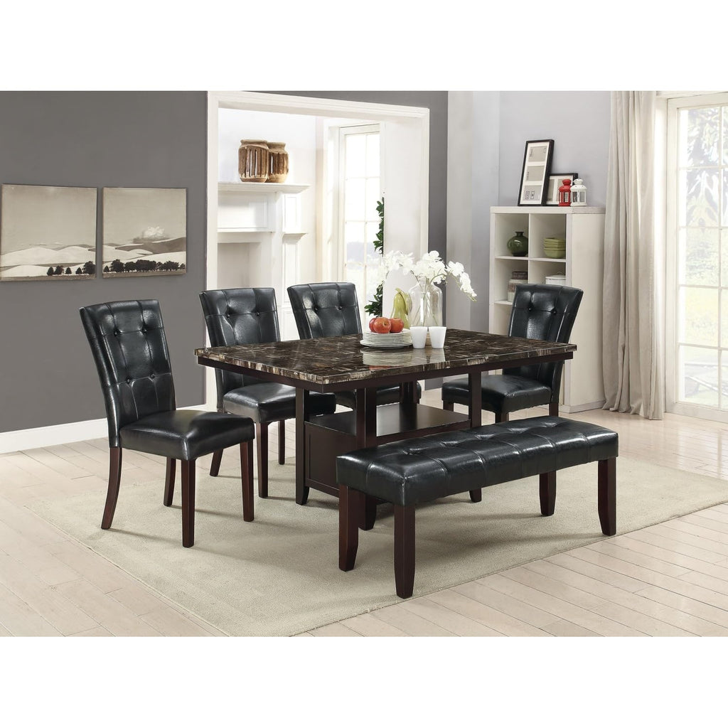 Black Faux Leather Dining Chairs Set of 2 X594787
