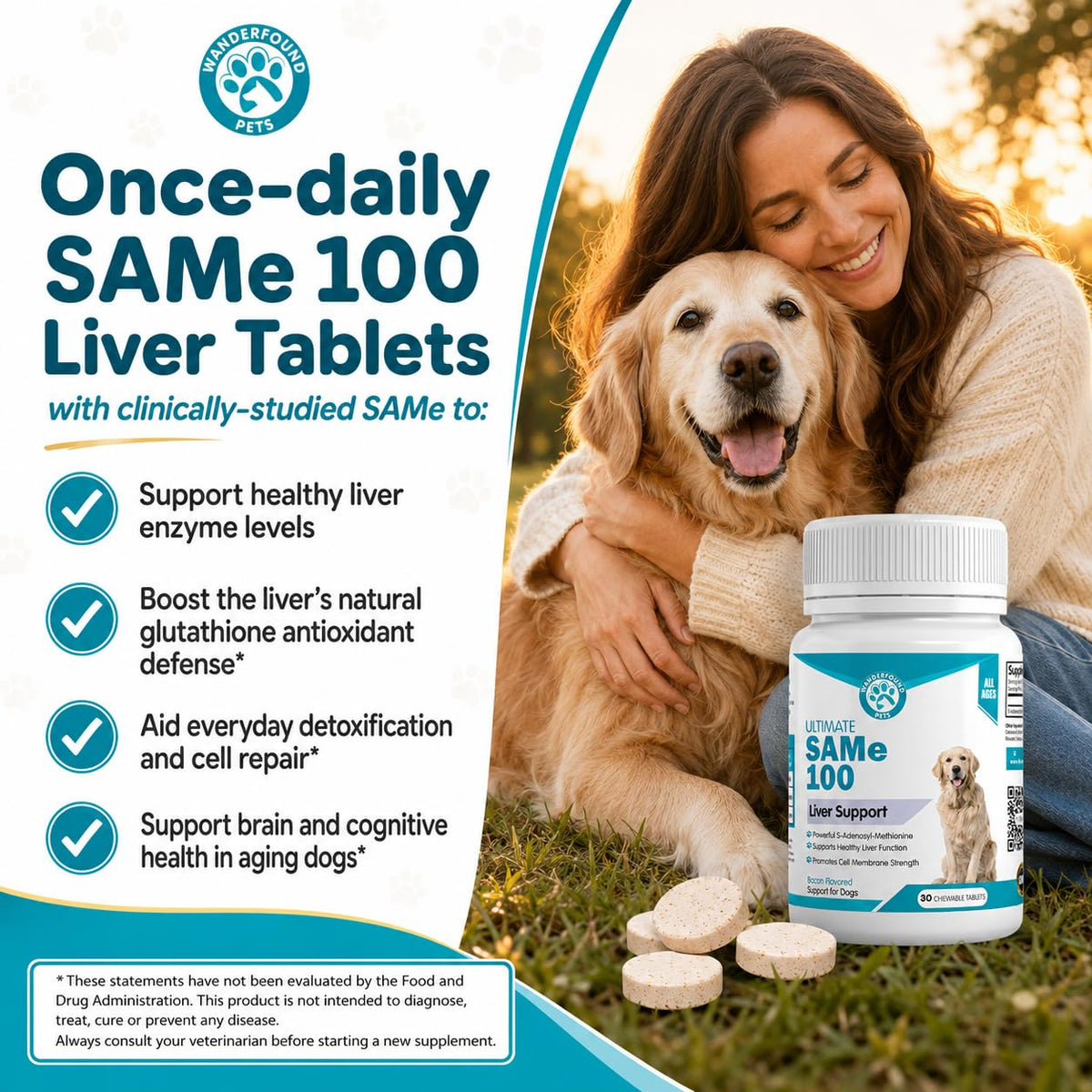 Liver Support for Dogs Chewable Tablets U2486