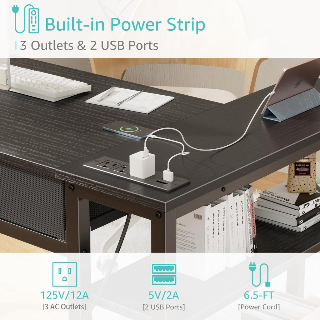 Black Corner Desk M351