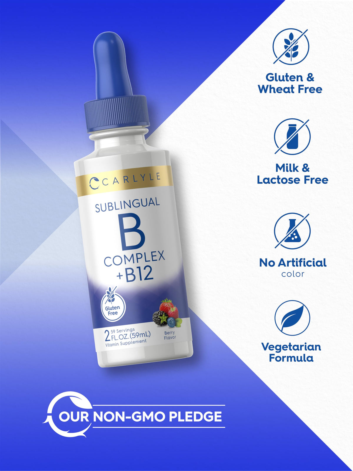 Vitamin B Complex Sublingual Liquid Drops 2 fl oz Z942