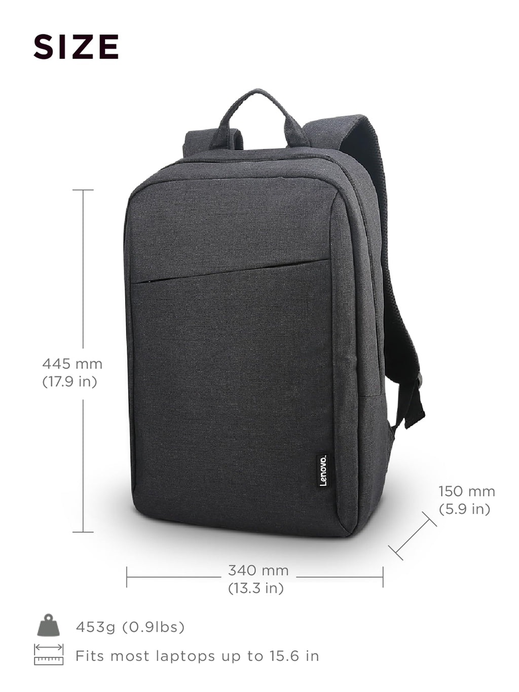 Black 15.6-Inch Laptop Backpack R291