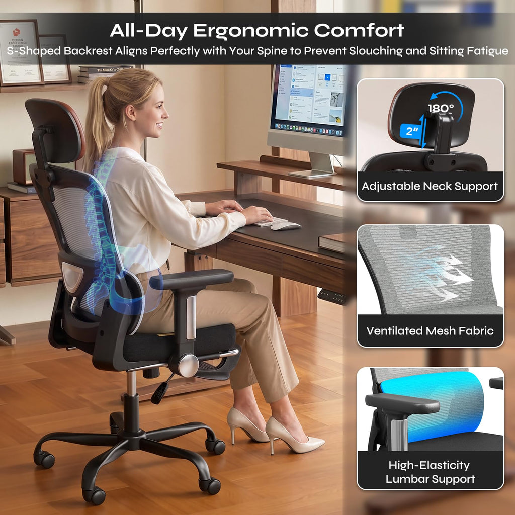 Ergonomic High Back Mesh Office Chair F861407
