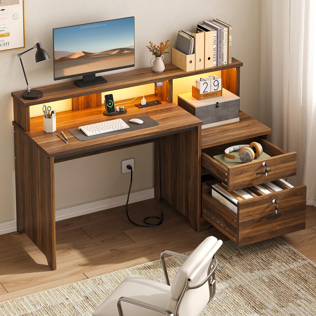 55-Inch Computer Desk with File Drawer C5462