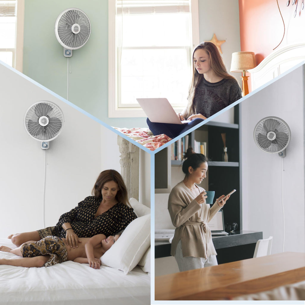 16" 3-Speed Oscillating Wall Mount Fan C66384