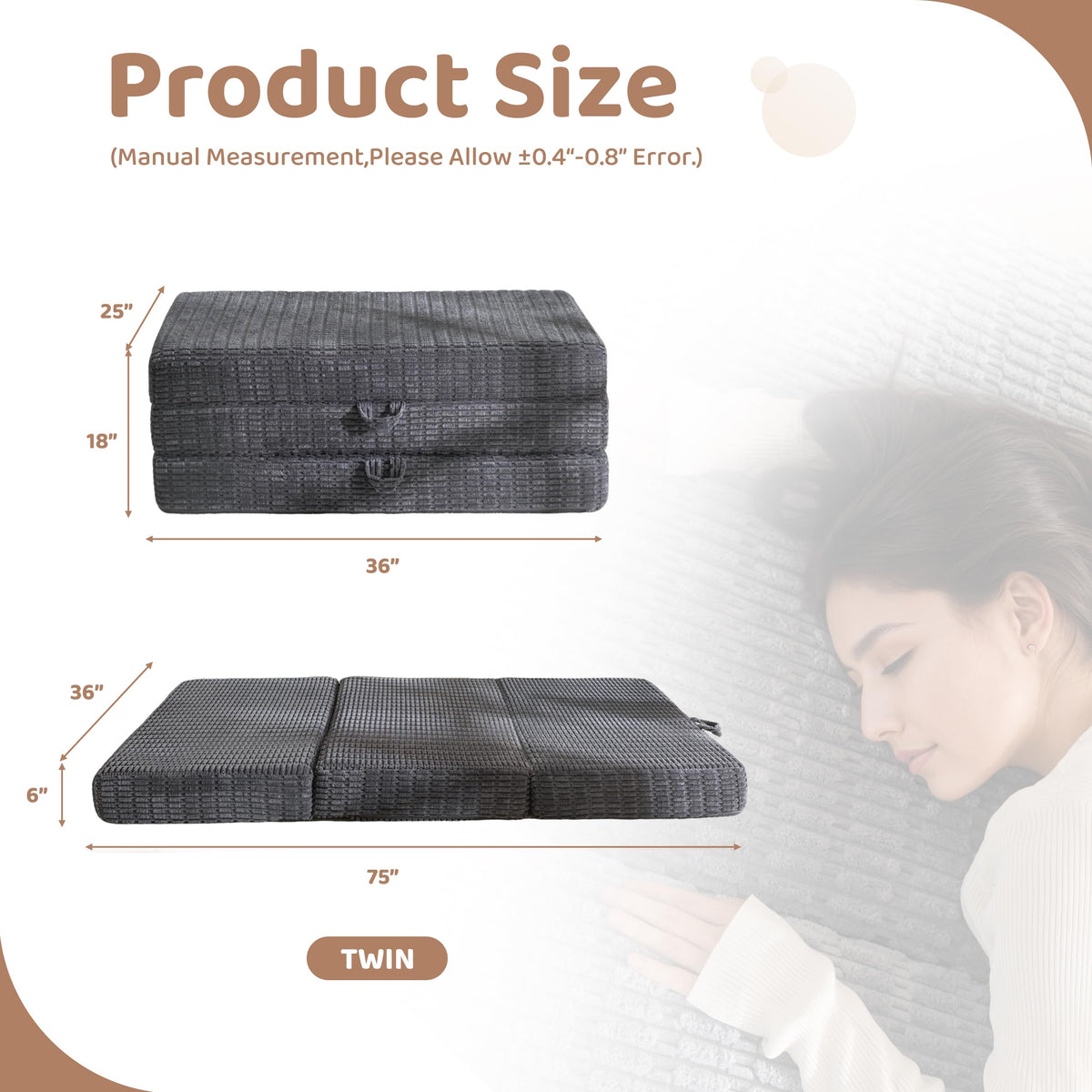 Memory Foam Tri-Folding Mattress H629172