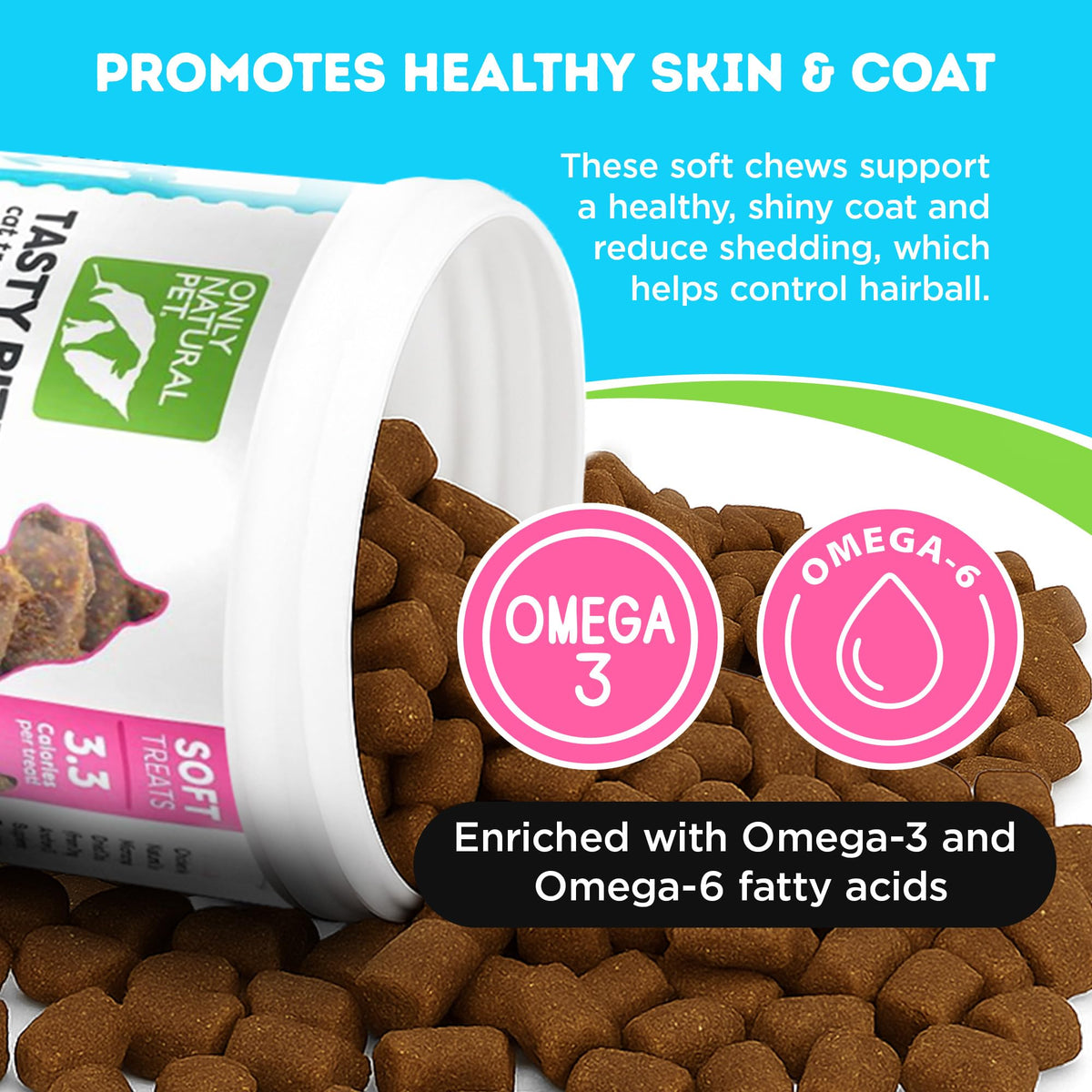 Chicken and Liver Flavor Soft Chews for Cats 60 Count G583