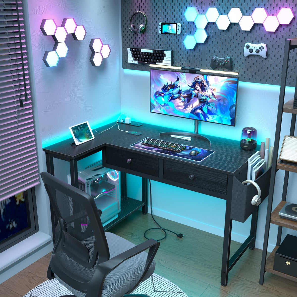 Black Corner Desk M351