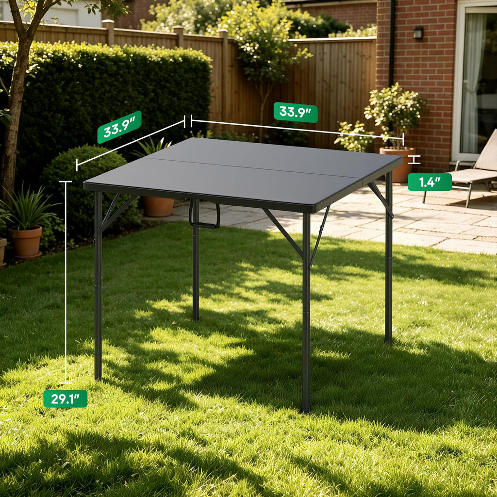 34 Inch Black Folding Card Table Z51149