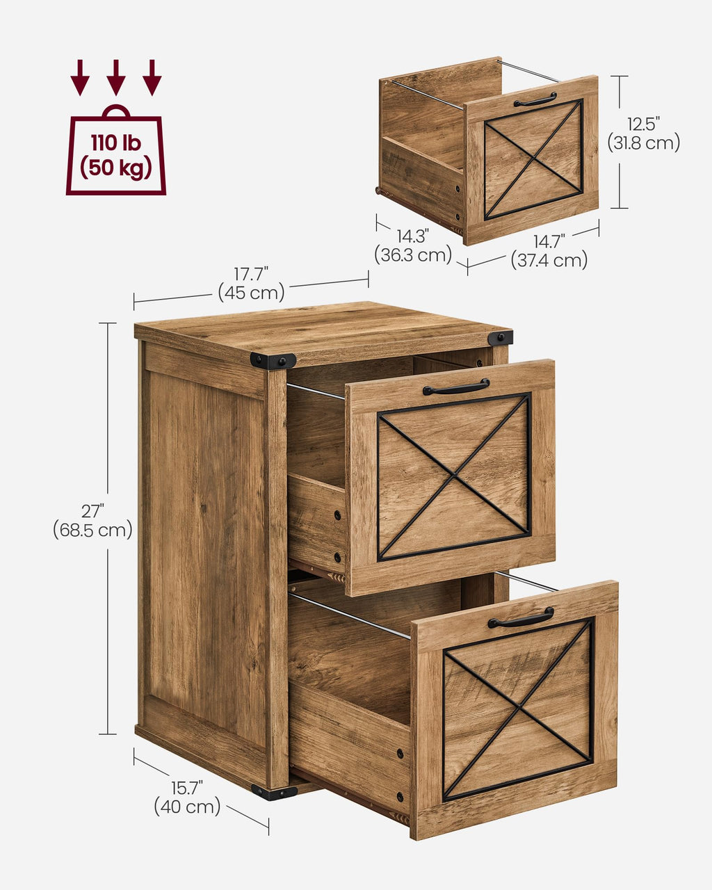 File Cabinet with 2 Drawers C875