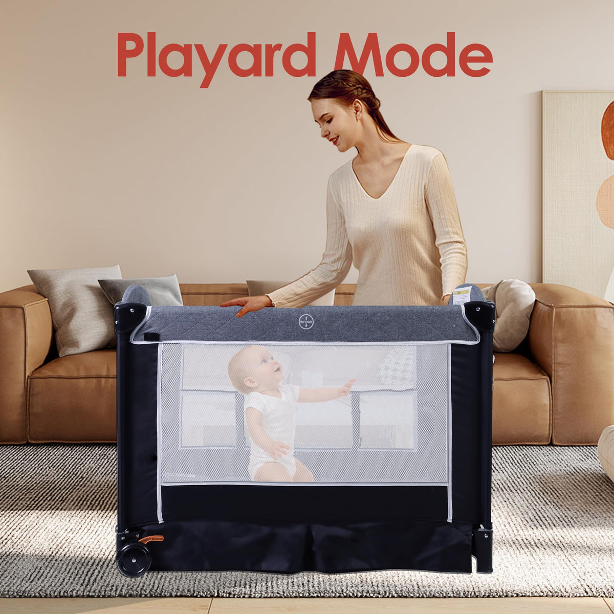 4 in 1 Portable Playard Baby Bassinet A46971