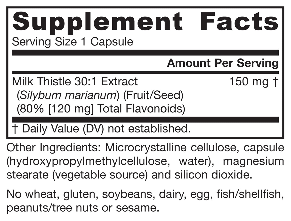 Milk Thistle 150mg 200 Capsules G29143