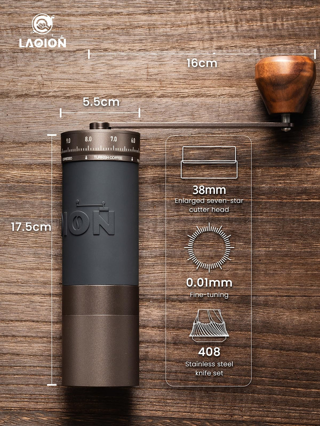 Manual Coffee Grinder with Straight Handle A34366