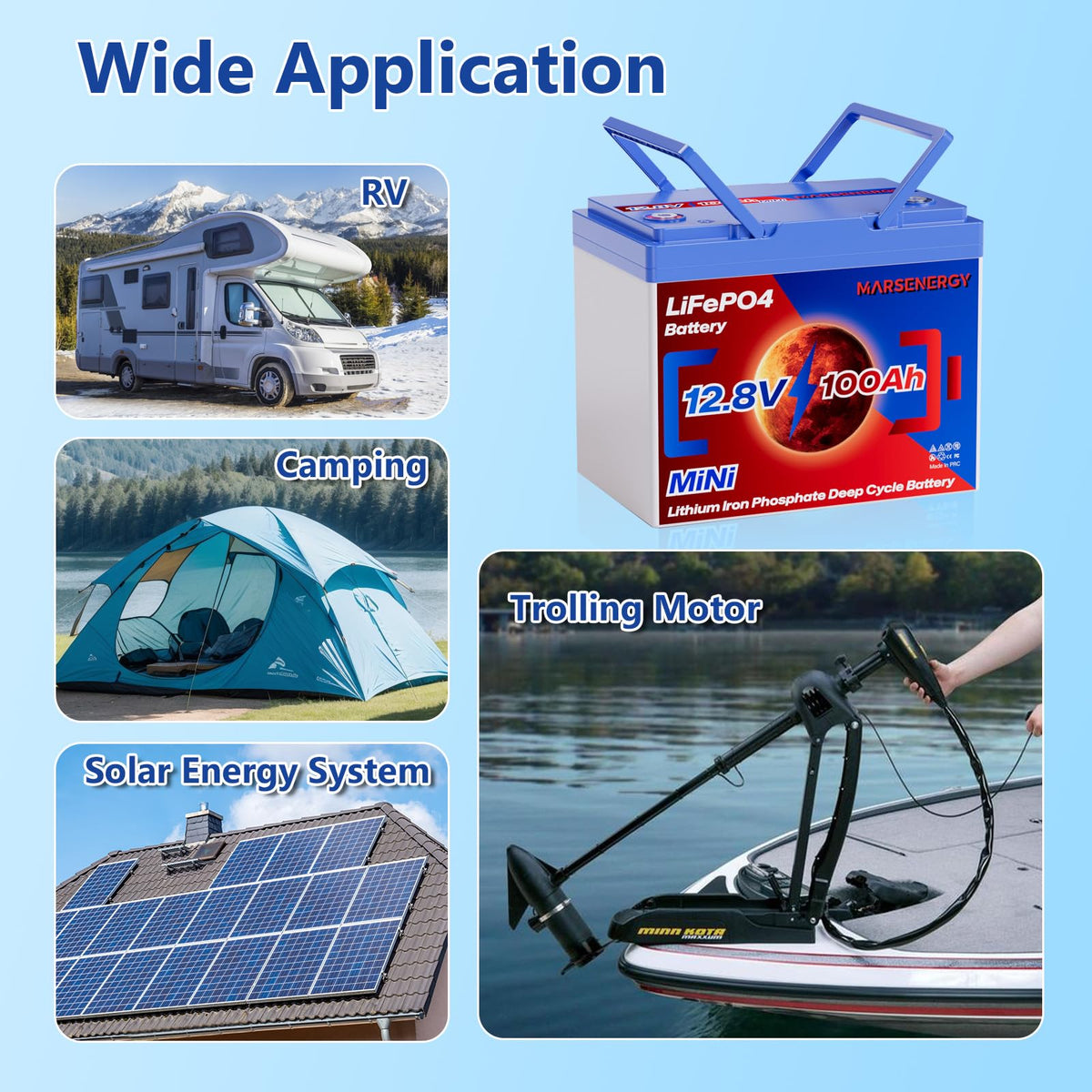 12V 100Ah LiFePO4 Lithium Battery O9398