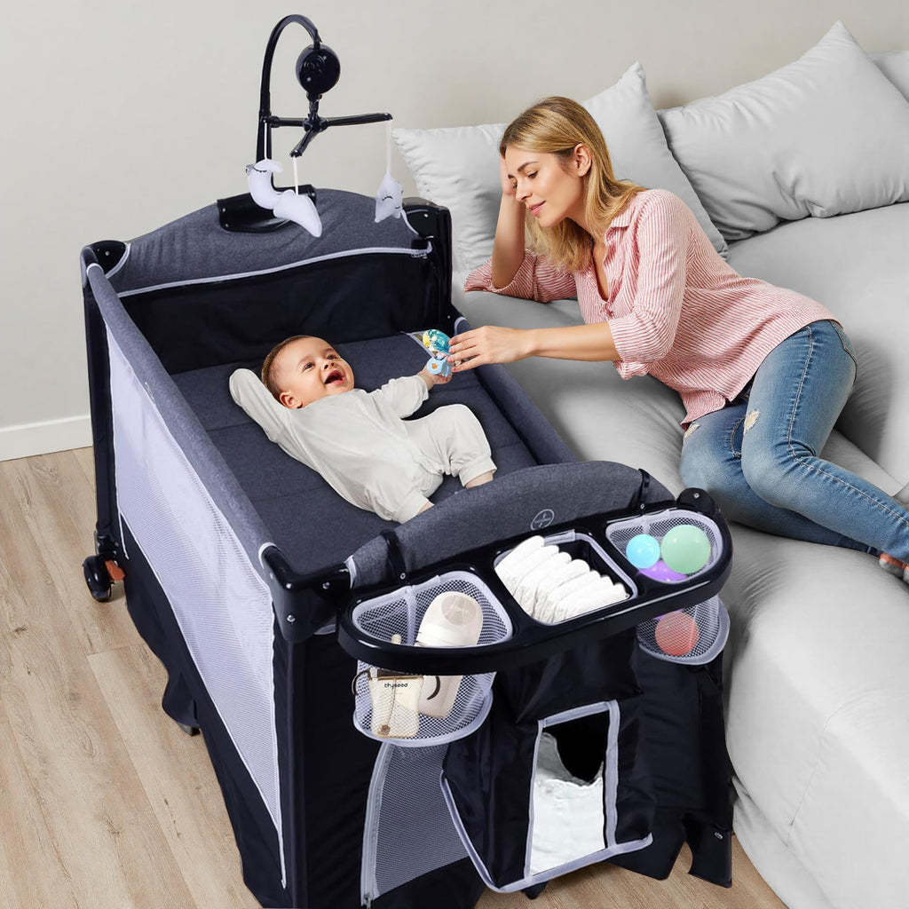 4 in 1 Portable Playard Baby Bassinet A46971