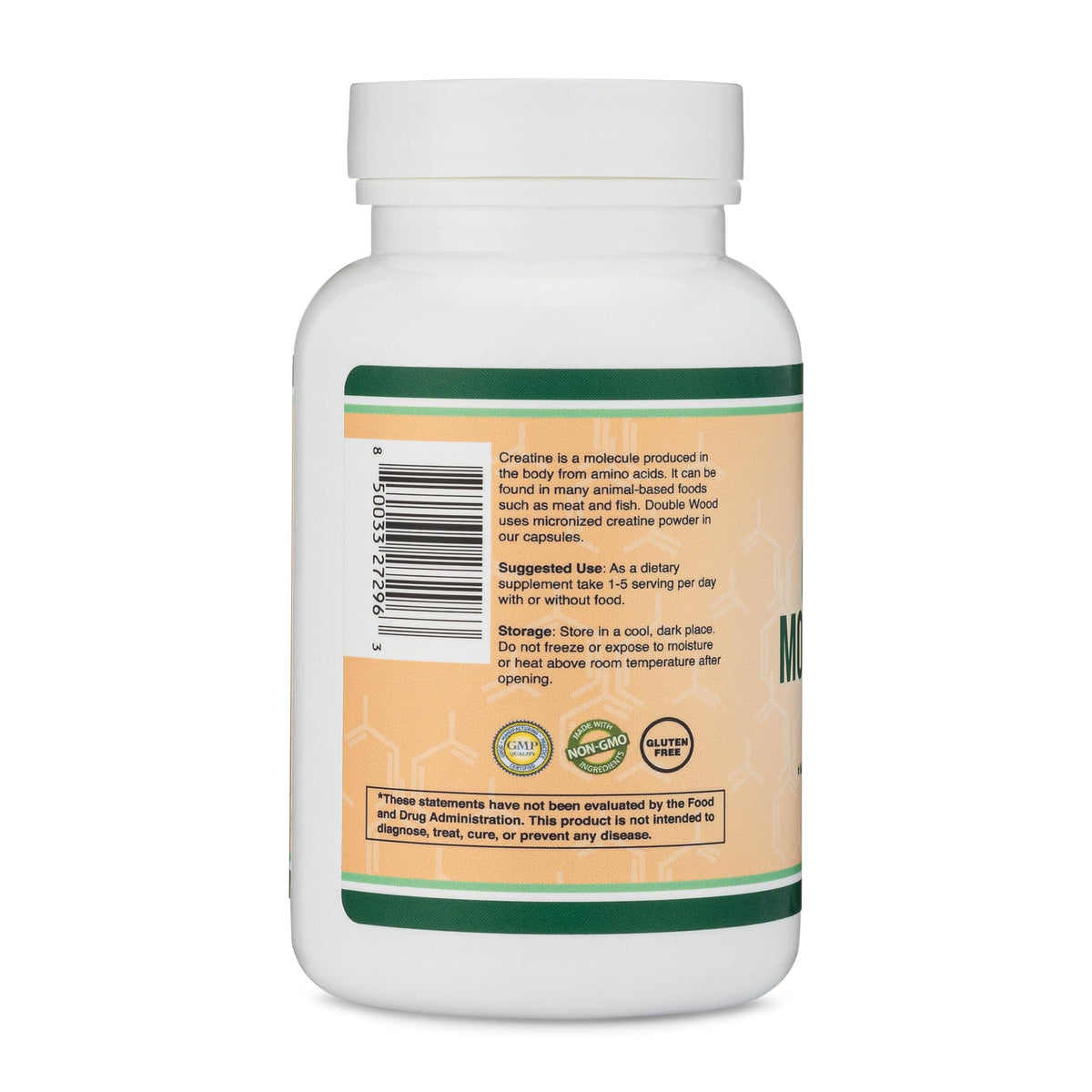 Creatine Monohydrate Capsules 1,000mg Vegan 120 Capsules J39222