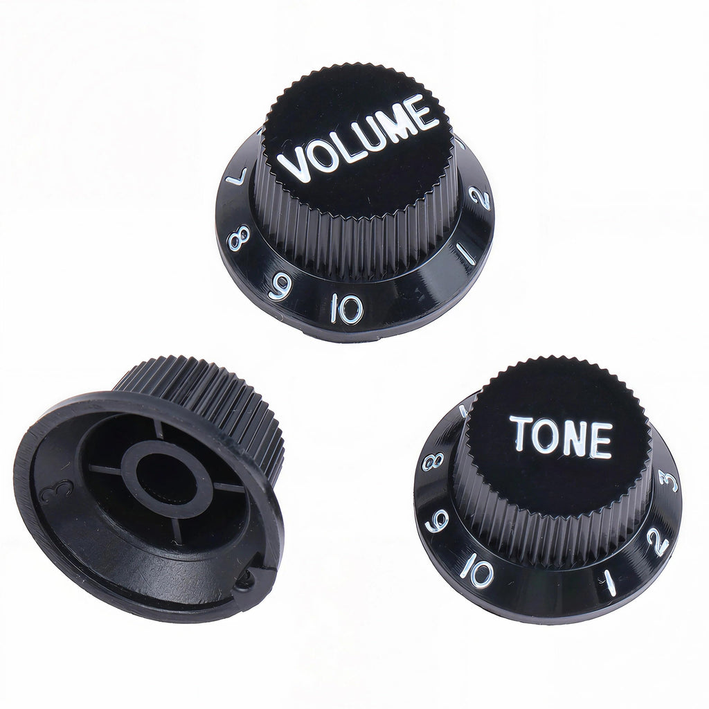 Black 1 Volume 2 Tone Guitar Control Knobs Set Z482409