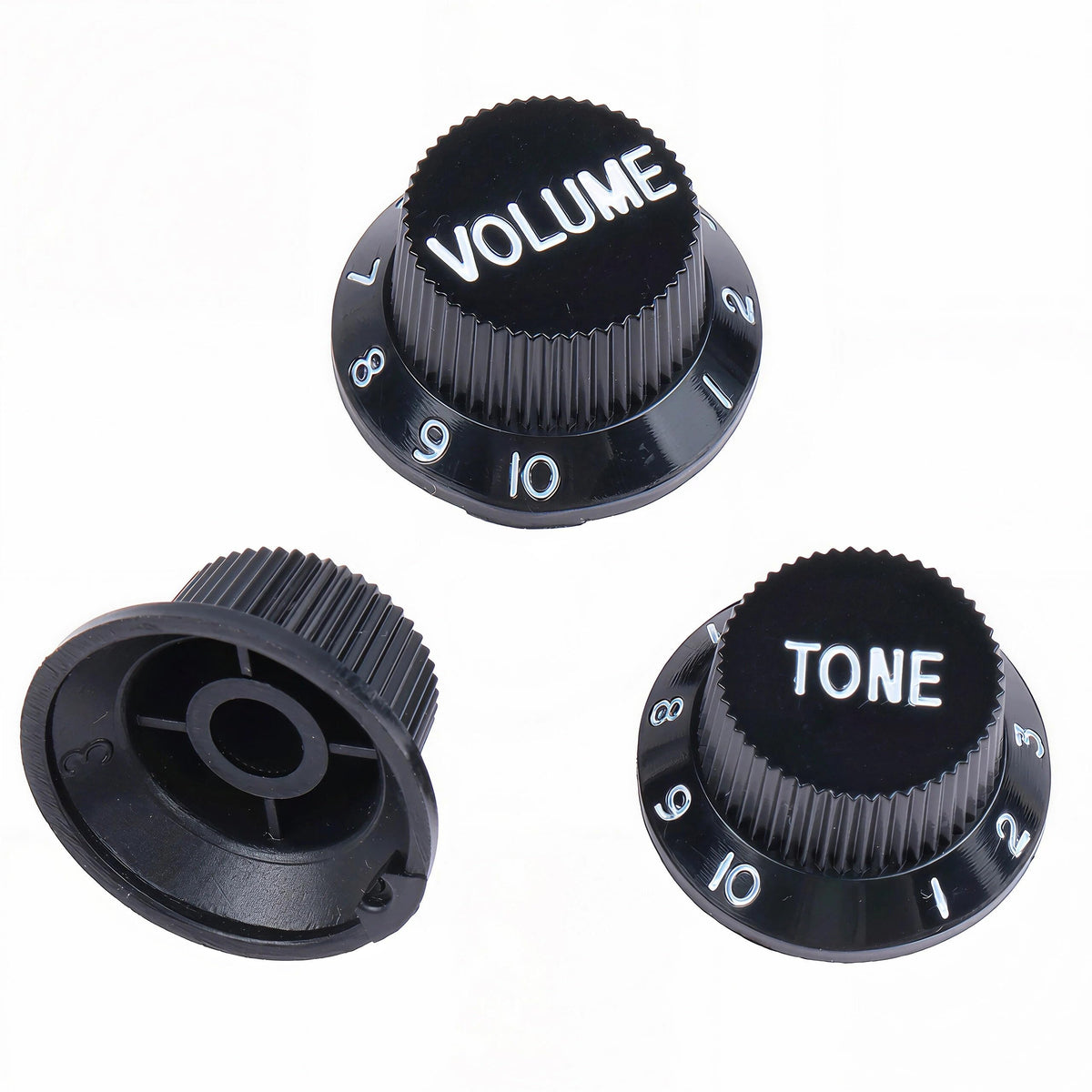 Black 1 Volume 2 Tone Guitar Control Knobs Set Z482409
