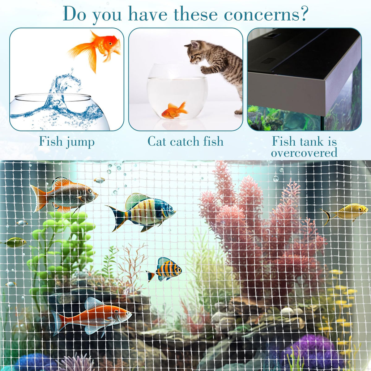 Clear Mesh Fish Tank Lid 4 x 5 feet Z96803