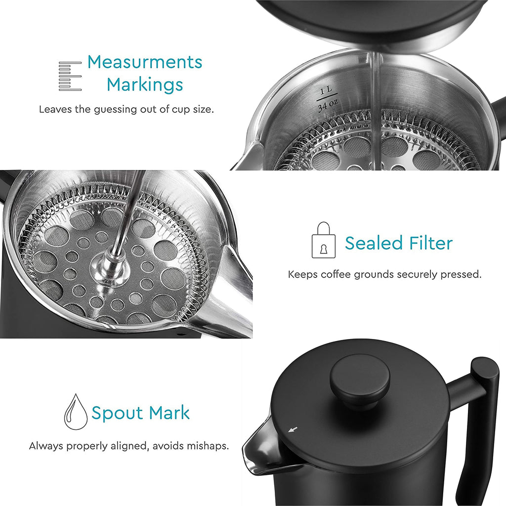 Insulated French Press Coffee Maker 50oz Z44407
