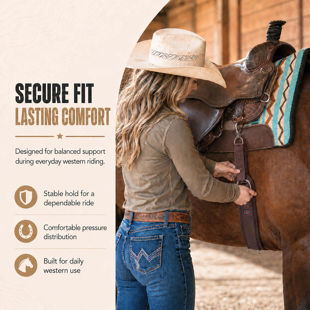 Western Horse Cinch with Stainless Steel Buckles T56773