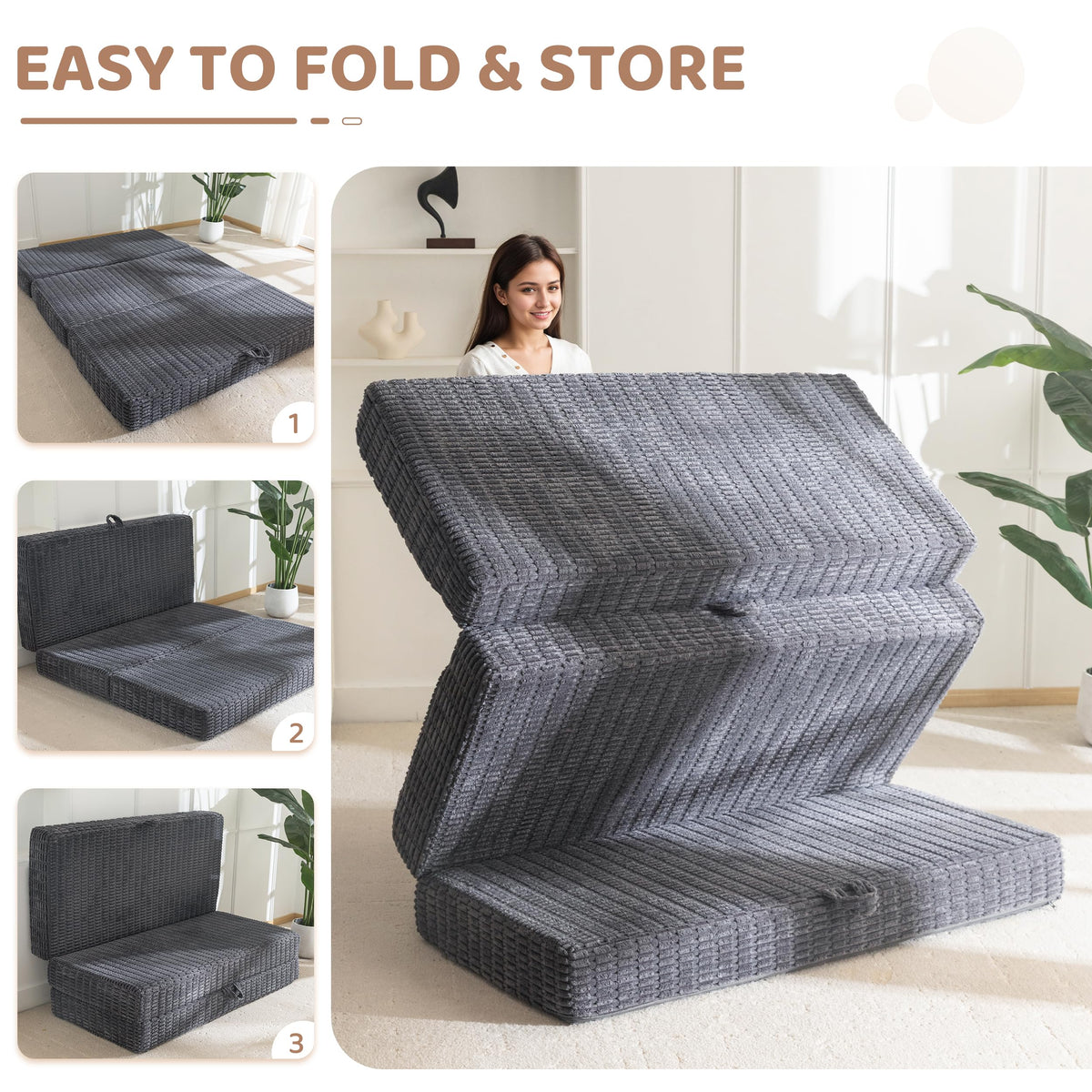 Memory Foam Tri-Folding Mattress H629172